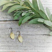 Earrings | Tiny Leaf | Brass